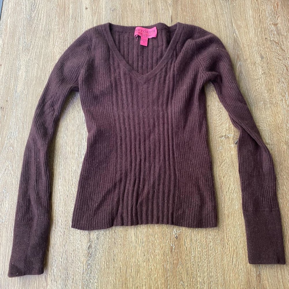 Purple 100% Cashmere Juicy Couture Long-Sleeve
